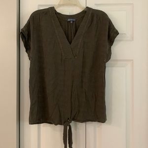 💚Democracy beautiful front tie blouse